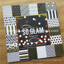 Customize Printing 12 X 12 " Gold Foil Scrapbook Paper Pack /Decorative DIY Scrapbooking Paper Pad